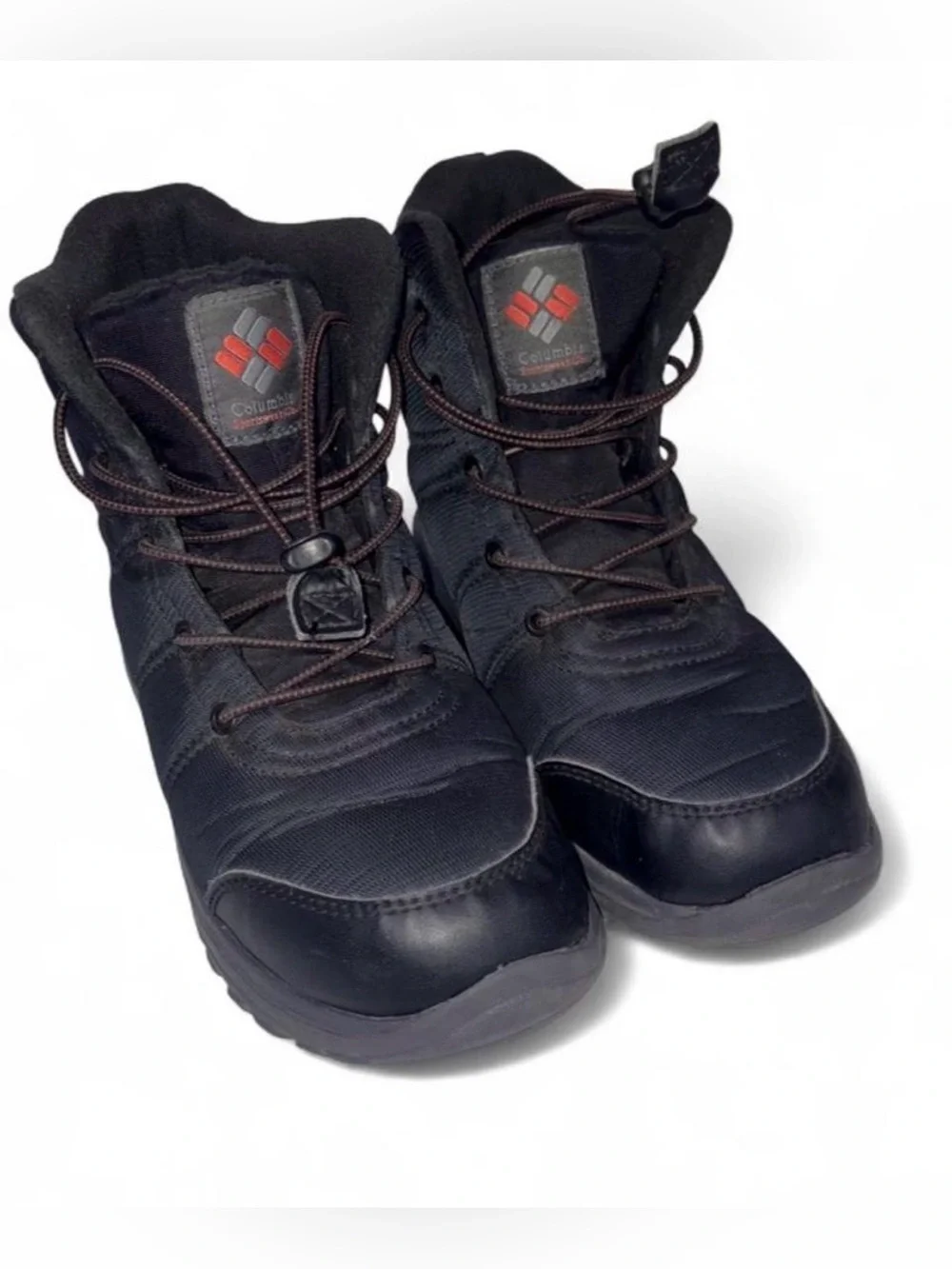 Columbia youth Fairbanks Omni heat Black Lace-Up Insulated, waterproof size 5